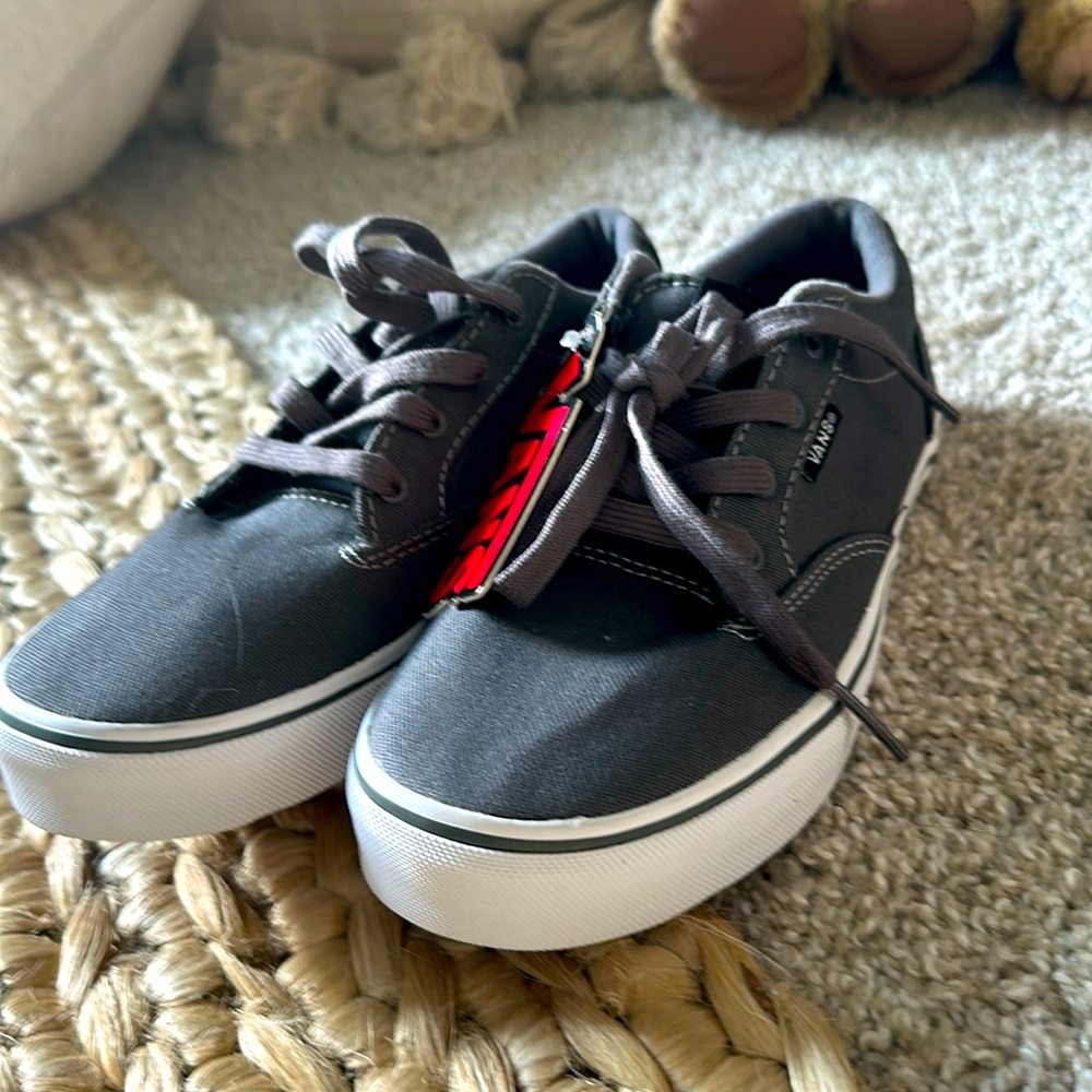 VANS Atwood Kids Little/Big Children Girls Boys Pewter grey Canvas Shoes